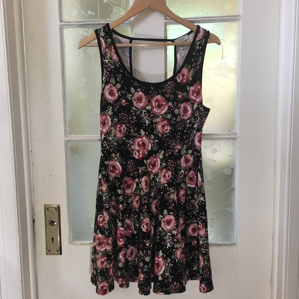 Floral Rose A-line Dress